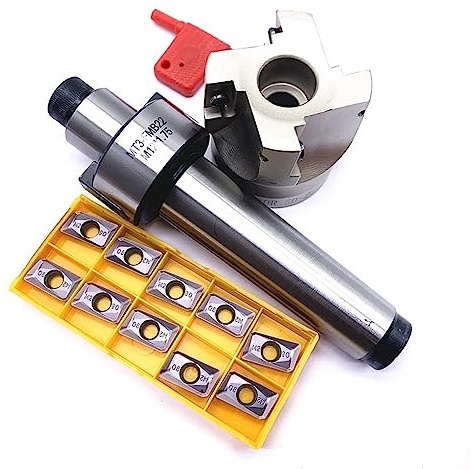 Spannzangenhalter MT2 FMB22 M10 MT3 M12 MT4 Schaft BAP400R 50 22 Planfräsen CNC-Fräser + 10 Stück APMT1604 Einsätze für Elektrowerkzeug (APMT1604 H2 VP15TF, MT4 FMB22)
