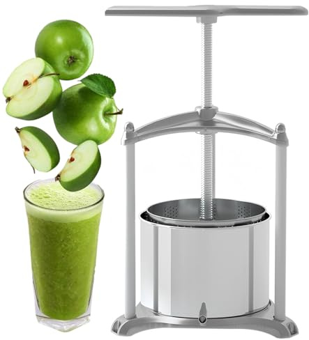 Spremiagrumi manuale in acciaio inox per frutta, erbe e formaggi, ideale per l'estrazione di sidro, vino e olio d'oliva fatto in casa