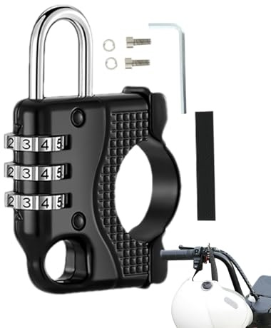 Serratura per Casco da Bicicletta - Dispositivo Antifurto A Combinazione Digitale,Blocco Per Casco Da Bicicletta | Per Adulti e Bambini Parcheggio Esterno Bici Elettrica Motocicletta Garage Notturno