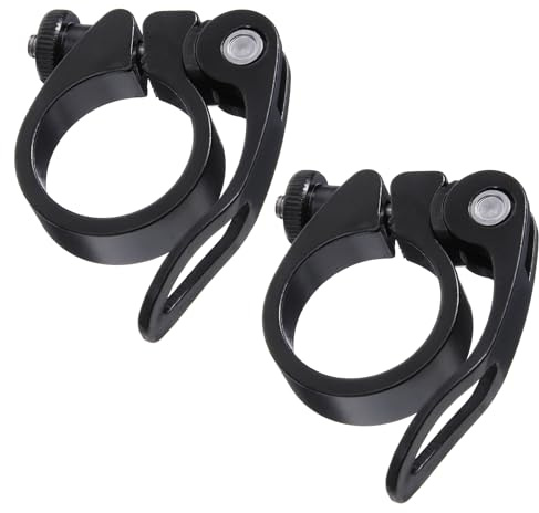 2 Stück 31,8 mm Schnellspann-Sattelklemmen aus Aluminiumlegierung für 27,2–28,6 mm/ 30,4–31,8 mm MTB- und Rennrad-Sattelstützen