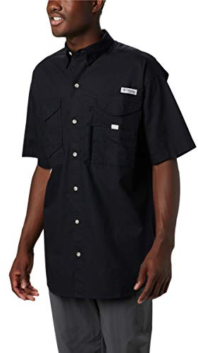 Columbia Men's PFG Bonehead™ Short Sleeve Shirt — Tall,Black, 3XT