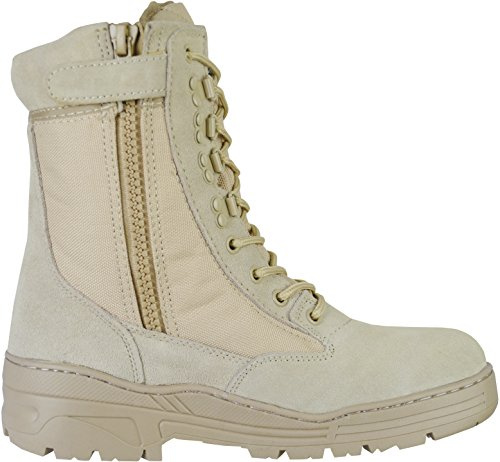 Savage Island Army Patrol Combat Boots Desert Side Zip