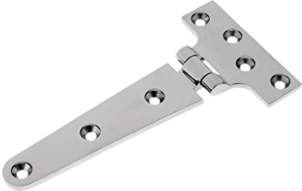 Dovewill T-Scharnier aus 316 Edelstahl, dreieckig, T-Scharnier, Holz, Tor, Anhänger, Schuppentür, T-Shirt, Scharnier, 10,2 cm/15,2 cm/20,3 cm – 15,2 x 7,6 x 0,4 cm
