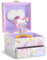Jewelkeeper Schmuckaufbewahrung für Kinder mit Schublade - Musikalische Aufbewahrungsbox Glitzerndes Regenbogen-Einhorn - Rosa Schatzkiste Aufbewahrung für Schmuck - Geschenk Mädchen - 8x10x10 cm