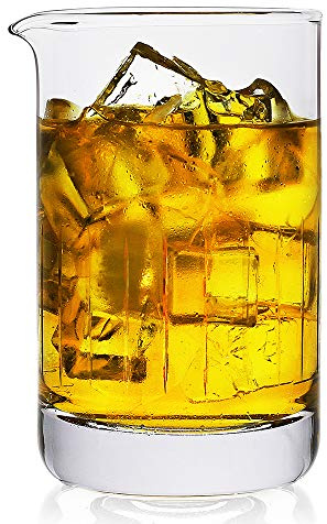 BaveL Crystal Mixing Glass,Professional Extra Large 20 OZ Crystal Cocktail Mixing Glass,Lead-Free Stir Glass,Premium Seamless Design - Great Gift Idea-Professional Quality (20 OZ)