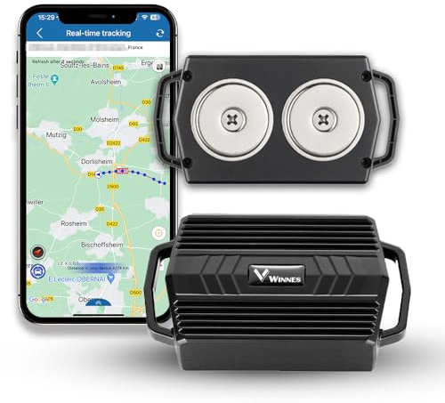GPS Tracker, Winnes Starker magnetischer GPS-Tracker Echtzeitüberwachung Locator Anti-verloren Langer Standby Einheit für Fahrzeug Auto mit Kostenlose App TK935