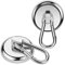 Wukong 2 Pack Magnetic Hooks, 27.2KG(60LBS) Neodymium Magnets, Super Strong for Kitchen, Garage, Bathroom and Office