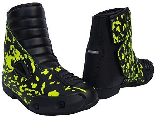 Speed MaxX REAL LEATHER KIDS MOTORBIKE MOTORCYCLE RACING SHORT SPORTS SHOES/BOOTS (2 UK)