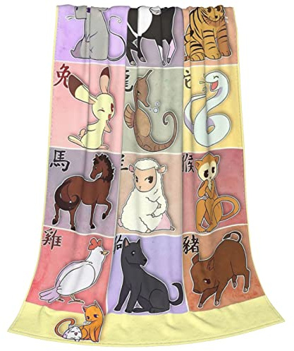 Fruits Basket Blanket Soft Cozy Flannel Throw All Season Blankets for Sofa Bedding Living Room 80X60