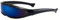 Victory-eu Futuristic Cyclops Visor Sunglasses Mirrored Lens Narrow Sunglasses Personality Cosplay Costume Eyeglasses Photo Props Costume Eyewear Glasses Funny Party Mask Decoration（Black+Blue）