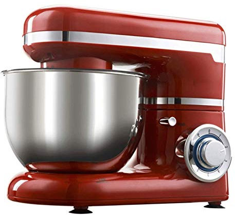 Robot da Cucina 1200W Testa inclinabile 4L Robot da Cucina Professionale ad Alta Potenza, 6 velocità Cucina Mixer Elettrico Gancio per Impasto, frullino, Frusta