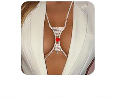 YERTTER BH-Kette mit Strasssteinen, silberfarben, goldfarben, Schmetterlingsdesign, BH-Kette, Brustkette, Unterwäsche, Taillenkette, Körperkette, sexy Bkini, Körperzubehör, Schmuck für Frauen, Bräute