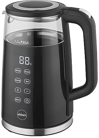 Bouilloire électrique C530, Sans fil, 1,7 L, Bouilloire en verre, Puissance 2200 W, Bouilloire avec maintien de la température 40°-95°C,Commande par écran tactile, Bouilloire à température contrôlée