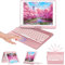 KBCASE for iPad 9th Generation Case with Keyboard 360° Rotatable Keyboard Case for iPad 9th/ 8th/ 7th Generation 10.2 2021, Cover Wireless Bluetooth Keyboard Case with 7 Backlit,UK Layout
