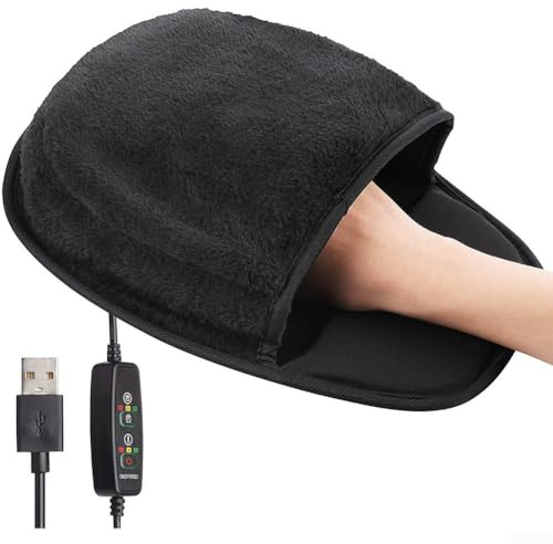 SPORTARC Beheiztes Mauspad, Heizung Computer Mauspad Handwärmer, USB Handwärmer Beheiztes Mauspad mit Handgelenk für Home Office Laptop Arbeit, 1401889486