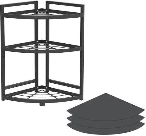 HUIJIN [RA02 H51/W30CM] 3 Ebenen 90° Corner Kitchen Shelf Corner Shelf Pot Shelf,Bathroom Counter Organizer Cabinet Corner Storage Shelf Spice Shelf Under Sink Organize