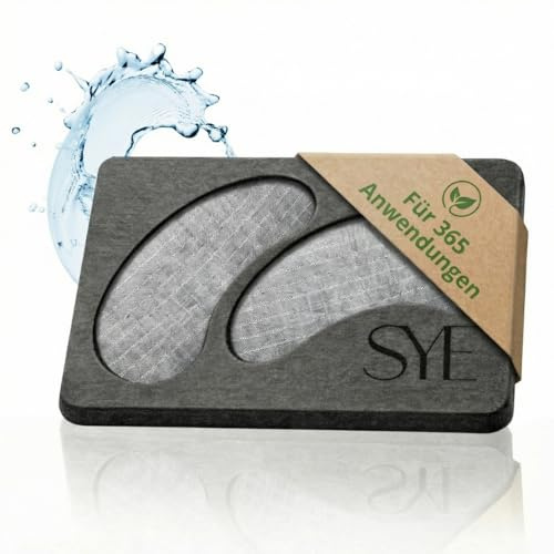 Augenpads wiederverwendbar gegen Augenringe, Tränensäcke, 365x Eye Pads | Wiederverwendbare Augenpads aus 99 % Silber statt Einweg-Pads aus der Drogerie: 365x nutzbar, auch über Nacht anwendbar