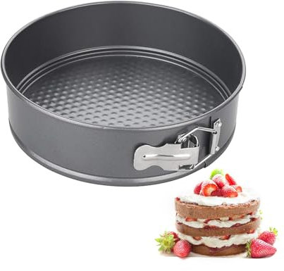 SUJIBHI 20 cm Springform Cake Tin Non Stick Cake Pan Removable Bottom Leak Proof Cheesecake Tin for Baking Brownies Cheesecake Gateaux Pie