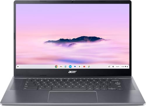 acer - Chromebook Plus 515 - Ordinateur portable Full HD 15,6 - Intel Core i3-1215U avec 8 Go LPDDR5X - 256 Go UFS - Gris acier