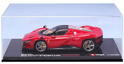 Bburago - 1:18 Ferrari Deluxe – Daytona SP3 – Blau, Fahrzeug Ferrari Deliuxe, im Maßstab 1:18. Ultra-detaillierte Serie: Box, Farbe und Exklusive Verarbeitung. Zufällig ausgewählt