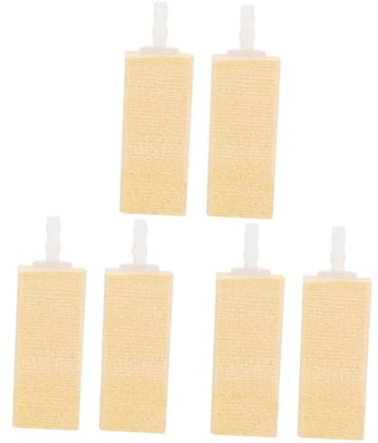 CORHAD 6pcs Aquarium Bubbler Decorations Natural Bubble Wood Sponge Filter Protein Skimmer Air Stone Wooden Fish Tank Bubble Stone