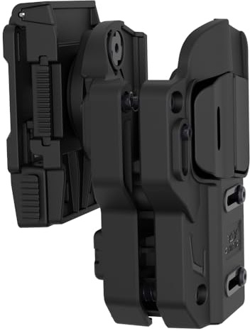 Holster universel en polymère avec clip de ceinture réglable à 360°, Holster tactique OWB pour plus de 200 pistolets populaires de taille complète, compacts et semi-automatiques