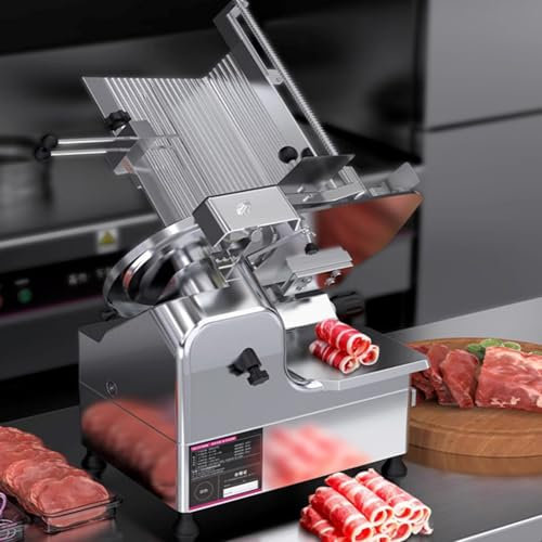 YJFEDCC Affettatrice Domestica, Affettatrice per Involtini di Agnello, Affettatrice per Agnello Completamente Automatica, Affettatrice per Pentole Calde per Carne Congelata