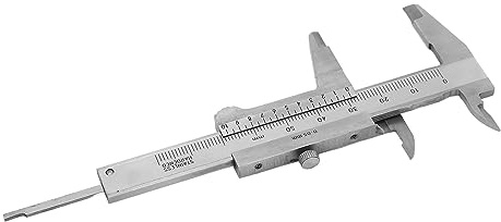 Messschieber Analog Edelstahl 0-50mm, Hochpräziser Messschieber Tragbares Messwerkzeug für Schmuck Münzen Edelsteine Feinmechanik Heimwerker