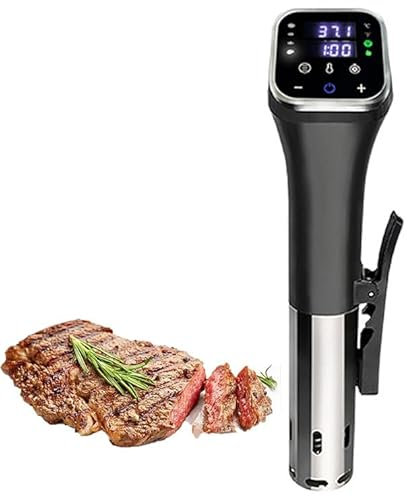 OFNHJK Sous Vide Cooker, 1100W Sous Vide Precision Cooker with Indicator Lamp Ring, Immersion Circulator Sous Vide Machine with Accurate Temperature and Time Control, Fast Heating