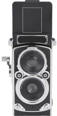 Vintage Mini Digital Camera, Cámaras Retro de Estilo TLR Portátiles, Video FHD 1080p Autocomontenía de 12MP, con Correa para el Hombro, Compacta para Adolescentes para (64GB)