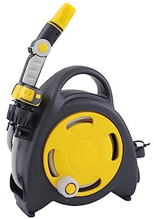 Carrello avvolgitubo da giardino portatile con set di ugelli, facile organizzazione del tubo dell'acqua per irrigazione e lavaggio efficienti