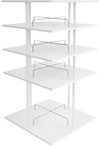 ARBGO Organisateur de chaussures rotatif à 360° - Étagère à chaussures rotative à plusieurs étages - Pour placer des chaussures, chapeaux, sacs à main, etc. (4 niveaux, blanc)