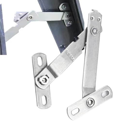 Serratura Per Finestra A Battente, Dispositivo Di Controllo Apertura Anta, Restrictor in Acciaio Inossidabile con Latch Guard di Sicurezza, Sicurezza In Acciaio Per Appartamento Vetro Patio