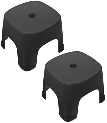 ORFOFE Sgabello per Wc in Pvc Leggero 2 Pezzi, Poggiapiedi Antiscivolo e Adulti, Gradino Multifunzione per Bagno, Cucina e Ufficio, Supporto Pratico la Vita Quotidiana
