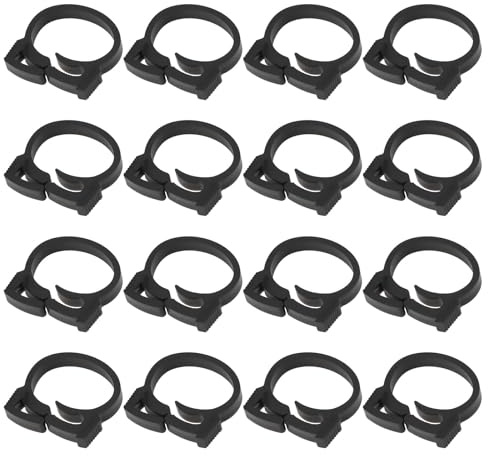 AS Axis Spindleon 40Pcs Hose Pipe Fasteners Clips 20mm-25mm for Aquariums Ponds Black Plastic