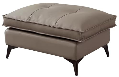 Upholstered Foot Stool, Leather Ottoman with Non-Slip Foot Pads for Entryway, Bedroom, Living Room, and End of Bed Seating