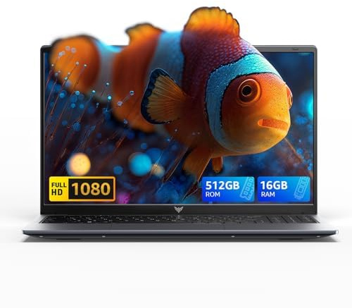 ACEMAGIC Ordinateur Portable 16 Pouces,16 Go DDR4, SSD 512 Go, Processeur 4 Cœurs 3,4 GHz, WiFi 5 BT5.0, Batterie 5000mAh, HDMI, USB3.2,Type-C,Pc Portable pour Bureau et Divertissement