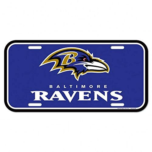 NFL Baltimore Ravens Nummernschild, Team-Farbe, Einheitsgröße