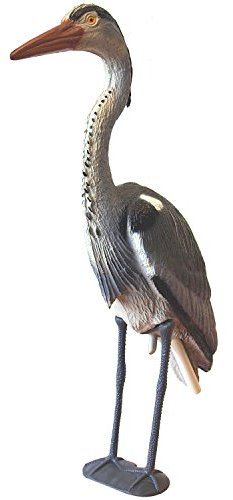 Deko Gartenfigur Reiher 72cm für den Teich - 72cm Fischreiher Teichfigur Gartenschreck