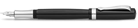 Kaweco STUDENT Füllhalter Schwarz I Premium Füllfederhalter für Tintenpatronen mit hochwertiger Stahlfeder I Nostalgischer Luxus Füller 16 cm I Federbreite: BB (Extra Breit)