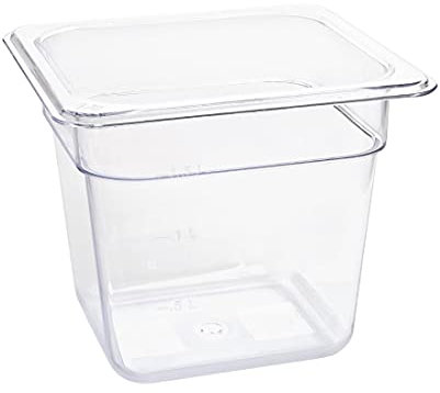 VOGUE Gastronorm 1/6 150 mm 2.3 litri trasparente ristorazione alimenti in padella