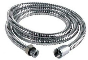 S and S Duschschlauch, Edelstahl, Chrom, flexibel, 1,5 m
