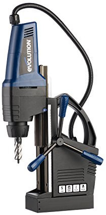 Evolution Industrie Magnetbohrmaschine Stahl EVOMAG42 | Magnetbohrer, Industriequalität, Ideal für Brücken, I-Träger und Gerüste, Kernbohrmaschine Set inkl. Bohrfutter und Schlüssel, 42 mm