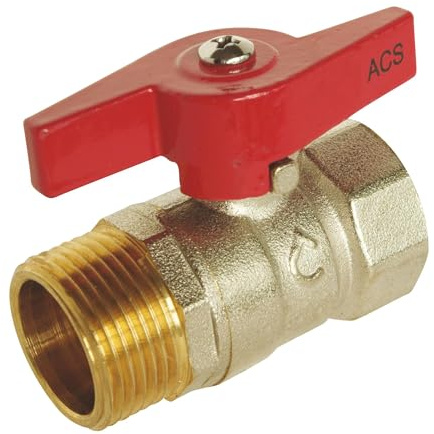 SOMATHERM FOR YOU, Vanne à sphère Mâle Femelle 3/8 - PN 16 - Économie et fiabilité - Double joints toriques - Corps laiton CW617N - Manette papillon - Garantie 3 ans - Étanchéité assurée