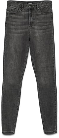 VERO MODA Damen VMSOPHIA HR SKINNY JEANS AM203 NOOS Skinny Jeans,, per pack Grau (Dark Grey Denim Dark Grey Denim), W22/L30 (Herstellergröße: XL)