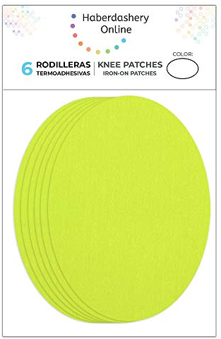 6 Aufbügelflicken Patches Farbe Neon – Kinder Kleidung reparieren: Hosen, Pullover, Jacken, 10,5 x 8 cm