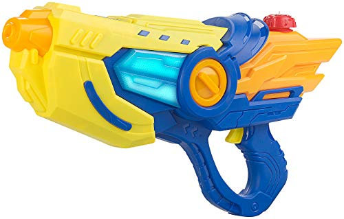 Speeron Wasserpistole: Batteriebetriebene Wasser-Spritzpistole mit LED-Lichteffekt, 600 ml (Elektrische Wasserpistole, Batteriebetriebene, Wasserbomben)