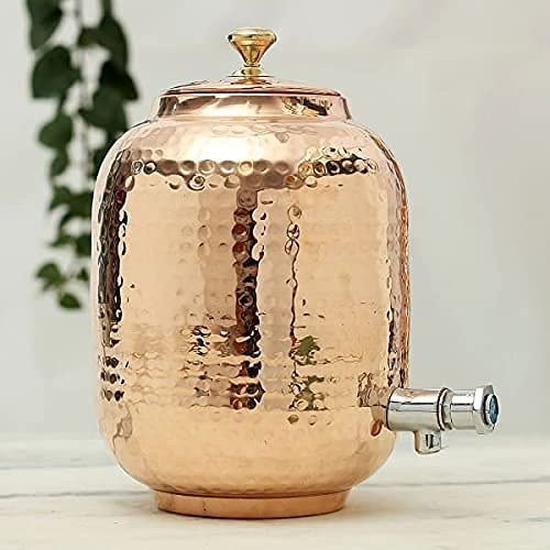 WW Will and Weaves Kupfer-Wasserspender mit Wasserhahn, 4 Liter, kupferfarben