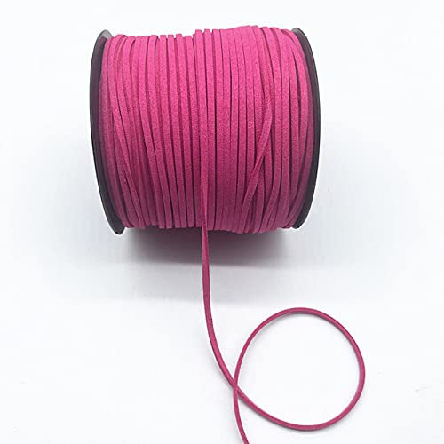 WEDSA 5 Yards 3 mm Flache Faux Wildleder Geflochtene Kordel Gürtel Leder Korean Samt Leder Handgemachte Perlen Armband Schmuck Machen Seil-02
