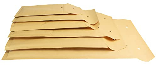 Versandtaschen (braun) - 8/H - (290 mm x 370 mm) aus Kraftpapier (100 Stück) | Luftpolstertaschen - Luftpolsterumschläge - Luftpolsterversandtaschen - Verpackungsmaterial von MESAROS®